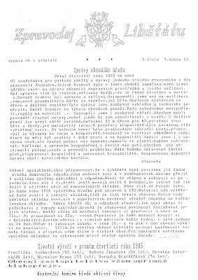 Zpravodaj před 25 lety - duben 1995