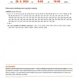 obrázek ČEZ S OMLUVOU PLÁNOVANOU ODSTÁVKU ZRUŠIL | ČEZ DISTRIBUCE, A.S. | OZNÁMENÍ O PŘERUŠENÍ DODÁVKY ELEKTRICKÉ ENERGIE V ČÁSTI MĚSTYSE LIBŠTÁT | ÚTERÝ 20. SRPNA 2024 OD 8 DO 19 HODIN