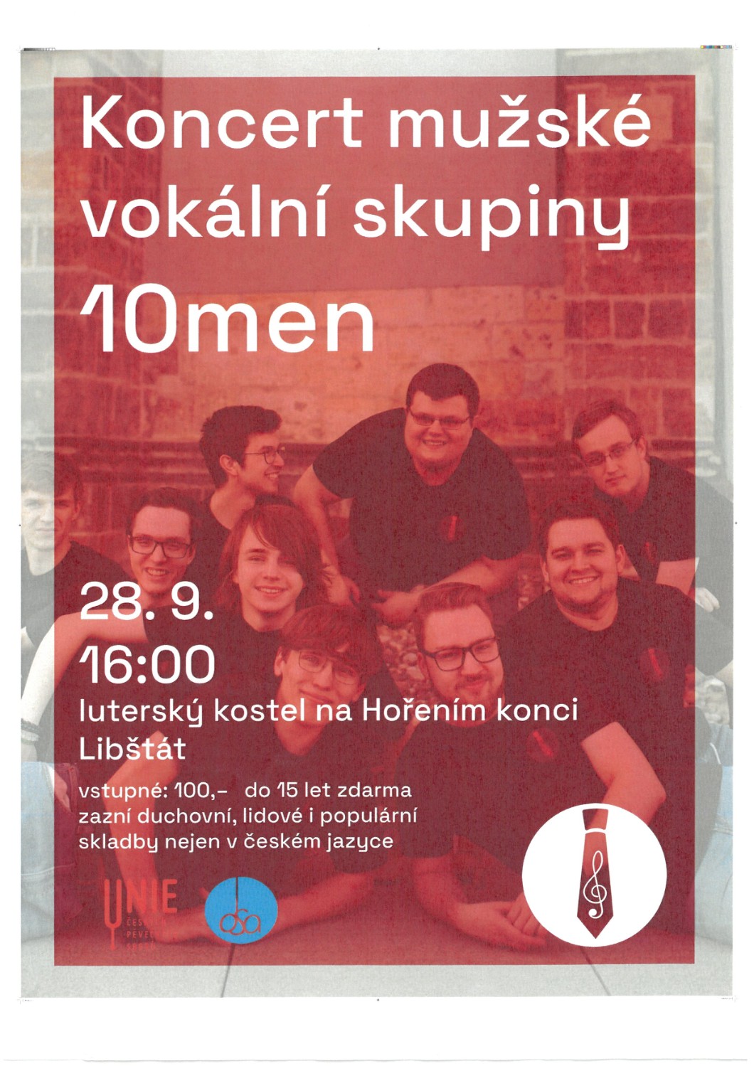 Koncert mužské vokální skupiny 10men